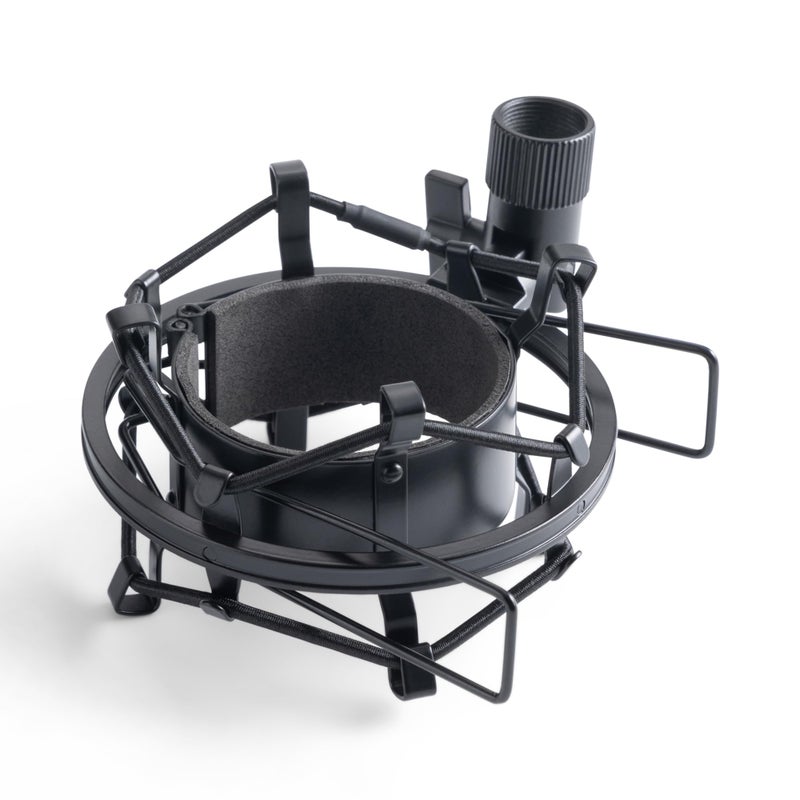 OnStage On-Stage MY430 Shock Mount for Studio Mics (55â€“60 mm) (Elastic Suspension Mount for Large-Diaphragm Condenser Microphones, Adjustable, Vibration Isolation, Steel Adapter, 5/8"-27 Threading, Black) - Image 1